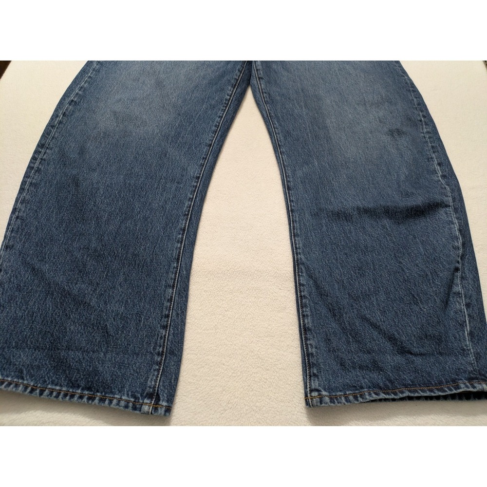 FRAME The Bubble Barrel Leg High Waist Curved Leg Jeans Blue Denim 31 - Picture 6 of 12